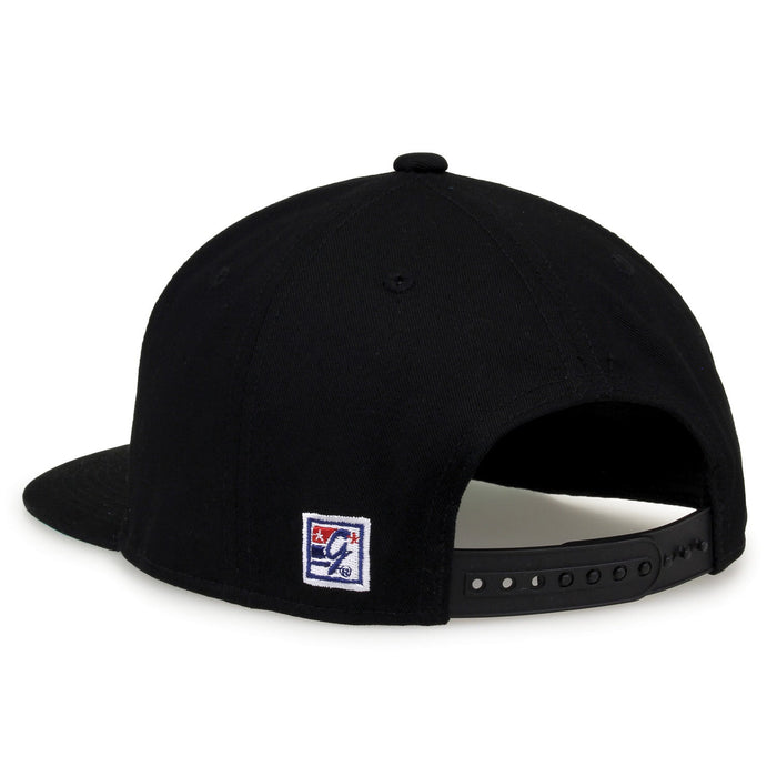 Purdue Boilermakers Retro Circle Snapback - Black, rear view