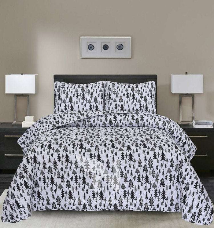 Quilted Bed Spread 3 PCS Design Code 107 - Nishat Creative Store