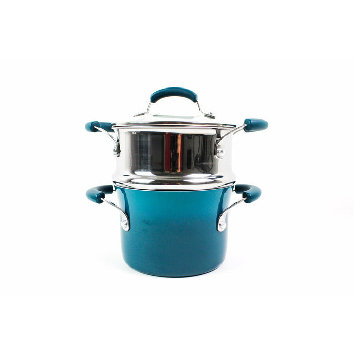 Rachael Ray 17647 Rrp 3 Quart Covered Steamer Pot, Marine Blue Gradient