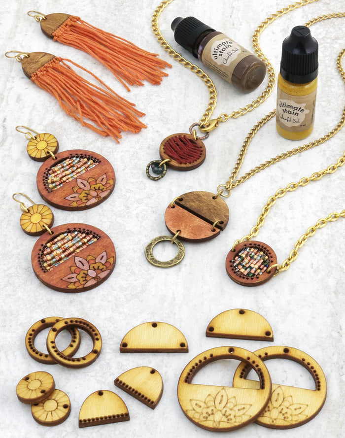 Handmade wooden jewelry and accessories