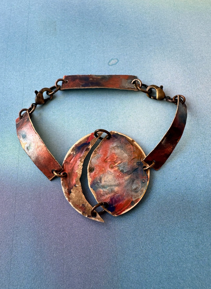 Unique abstract metal bracelet