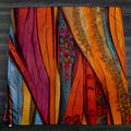 Red and Orange Textile Abstract Pattern Fleece Sherpa Blanket