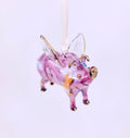 Red Ceramic Flying Pig Ornament