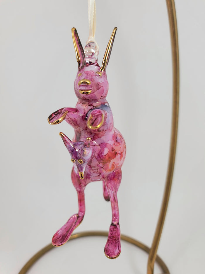 Red Ceramic Kangaroo Ornament