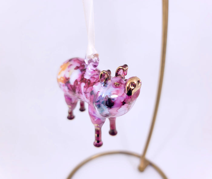 Red Ceramic Pig Ornament