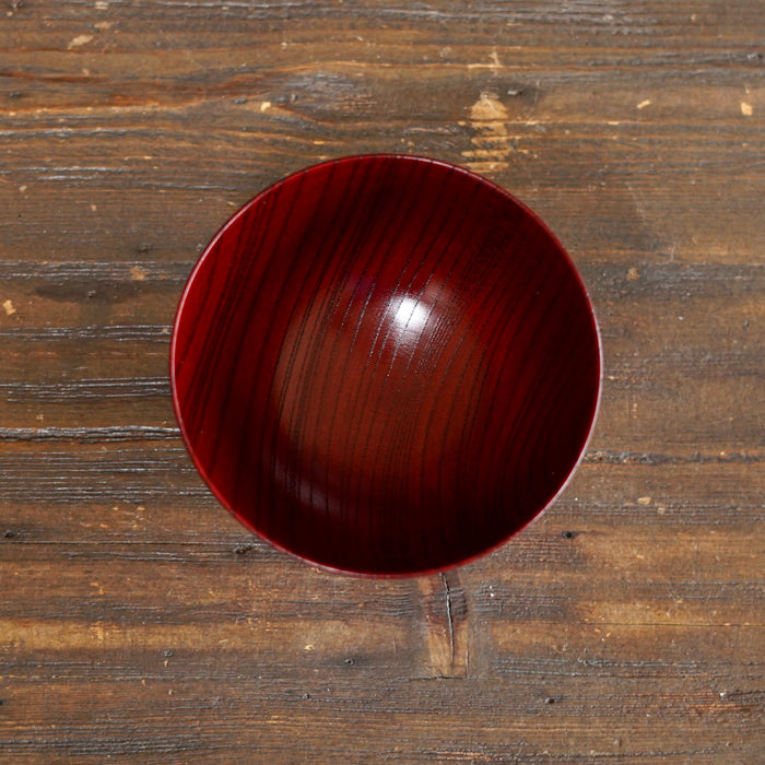 Red Japanese Zelkova Lacquer Bowl #F4.0