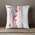 Red Minimalist Drip Abstract Pattern Throw Pillow Cover