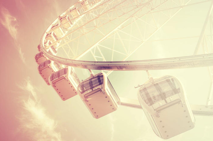 Retro Filter Ferris Wheel Wall Mural-Wall Mural-Eazywallz