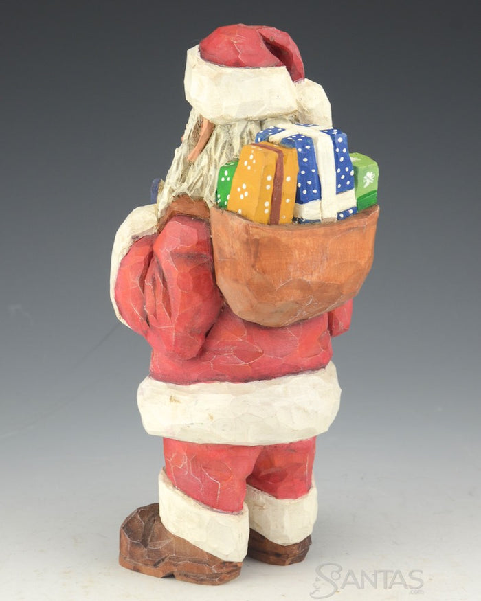 Russell Scott Nice List Santa with Feather Pen and Presents