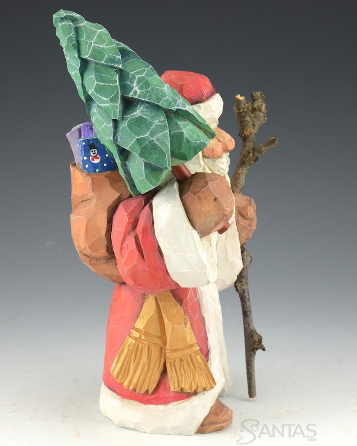 Russell Scott Santa Claus Carrying Tree and Presents