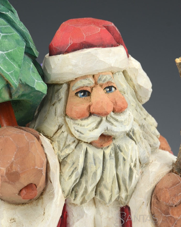 Russell Scott Santa Claus Carrying Tree and Presents