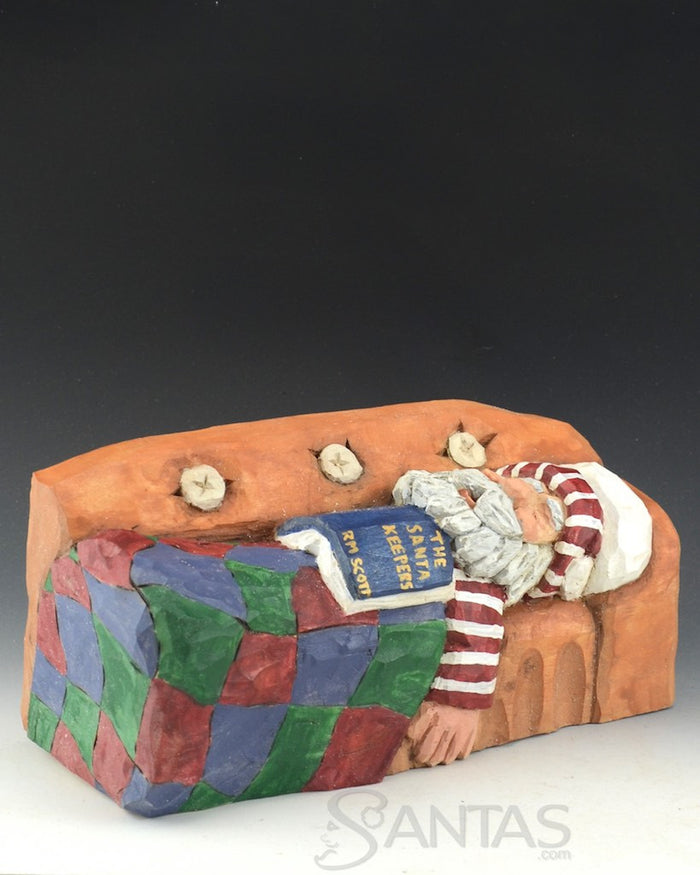Russell Scott Tired Santa Sleeping on Couch