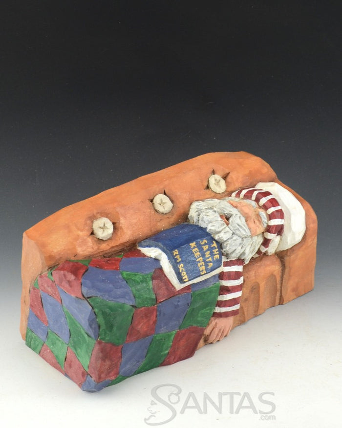 Russell Scott Tired Santa Sleeping on Couch