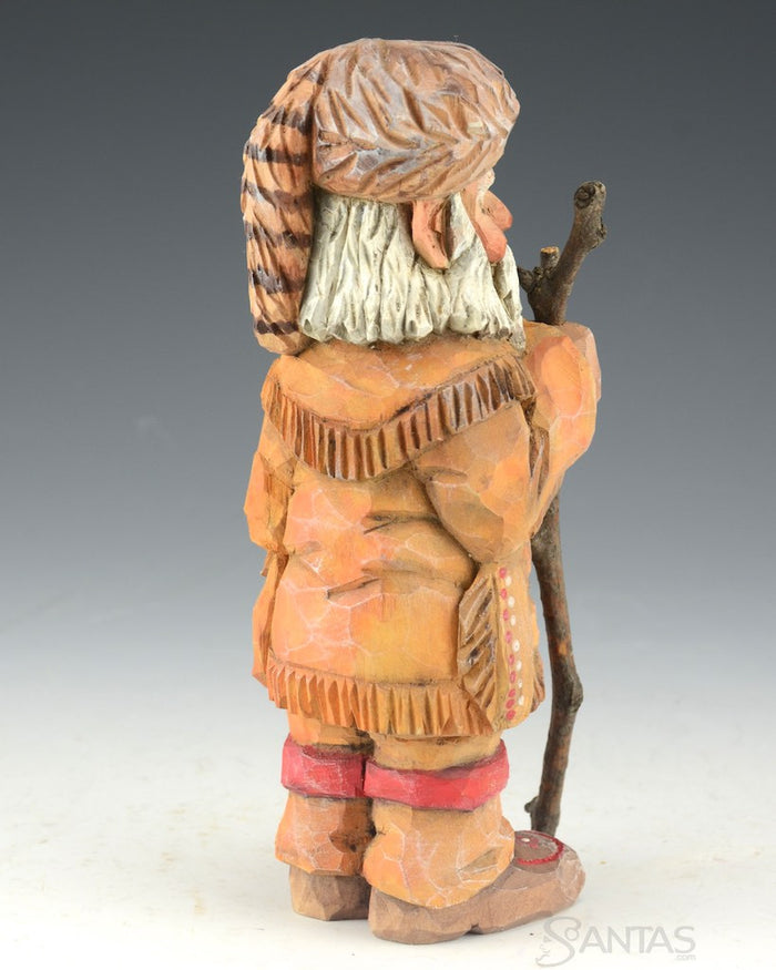 Russell Scott Woodsman Santa with walking stick