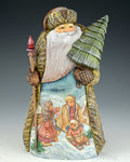 Russian Santa with Children and Christmas Tree