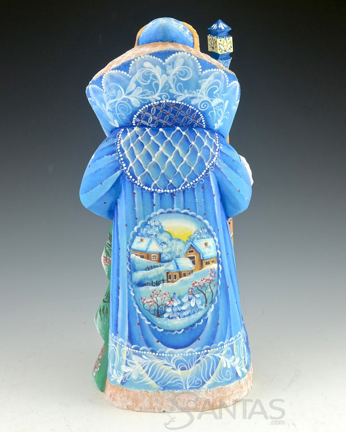 Russian Santa with Tree and Winter Scenes 9.5 inch