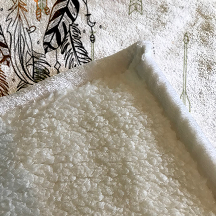 Rustic Arrow Dream Fleece Sherpa Blanket
