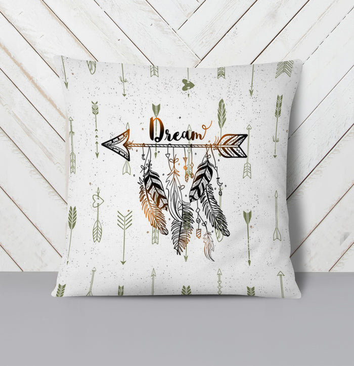 Rustic Arrow Dream Throw Pillow Cover