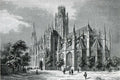 Saint-Ouen Abbey Church Drawing Wall Mural