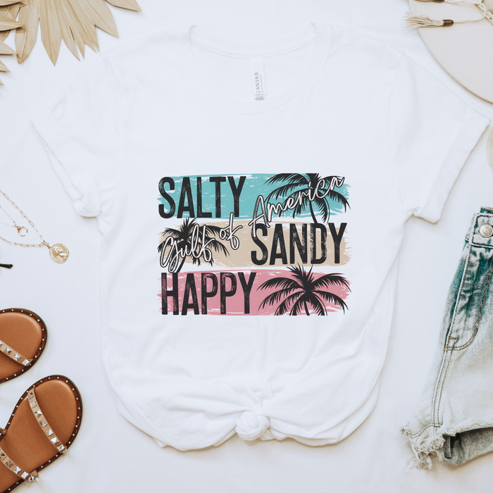 Salty Sandy Happy Summer Graphic Tee