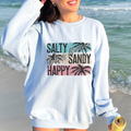 Salty Sandy Happy Summer Women's Graphic Sweatshirt