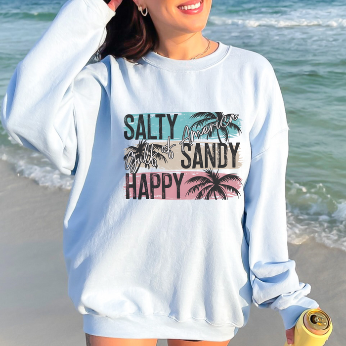 Salty Sandy Happy Summer Women's Graphic Sweatshirt