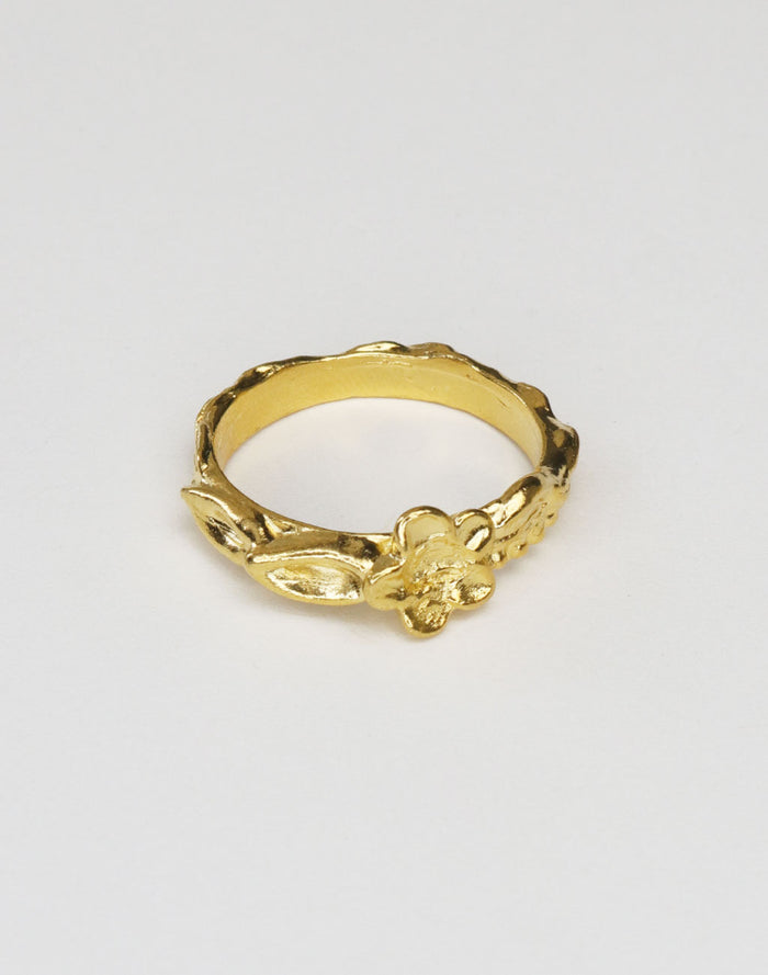 PT499-340 gold flower ring