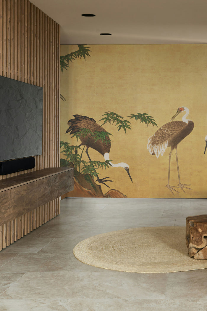 Serene Japanese Cranes