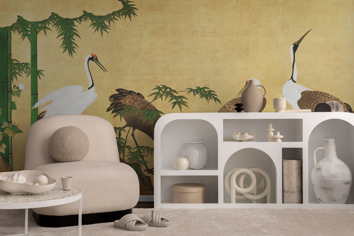 Serene Japanese Cranes