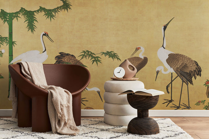 Serene Japanese Cranes