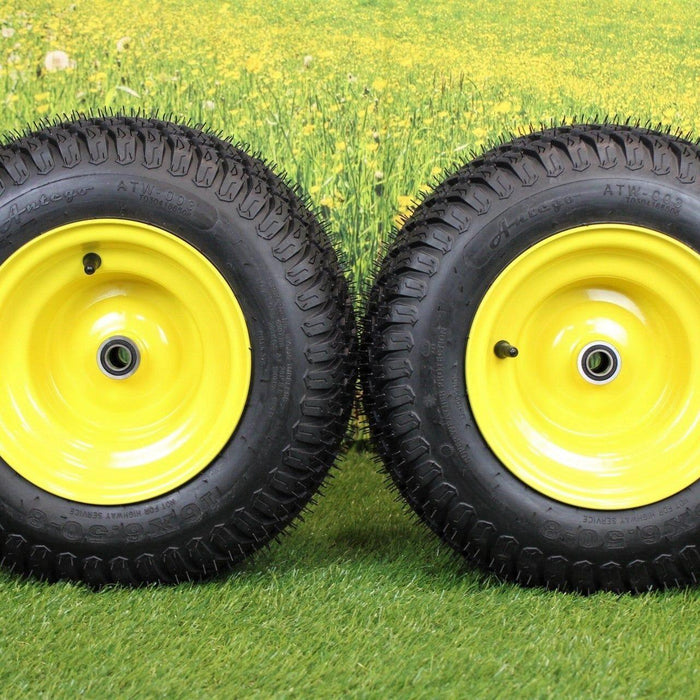 (Set of 2) 16x6.50-8 Turf Tire & Wheel Assembly .75 Precision Ball Bearing - ATW-003