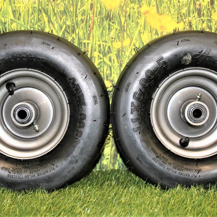 (Set of 2) Gravely Ariens 07101105 11x6.00-5 Tire & Wheel Assembly fits IKON XL, ZT XL