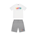 Set Trapstar Chenille Decoded Short Set White Grey Candy TRAPSTAR Dresy