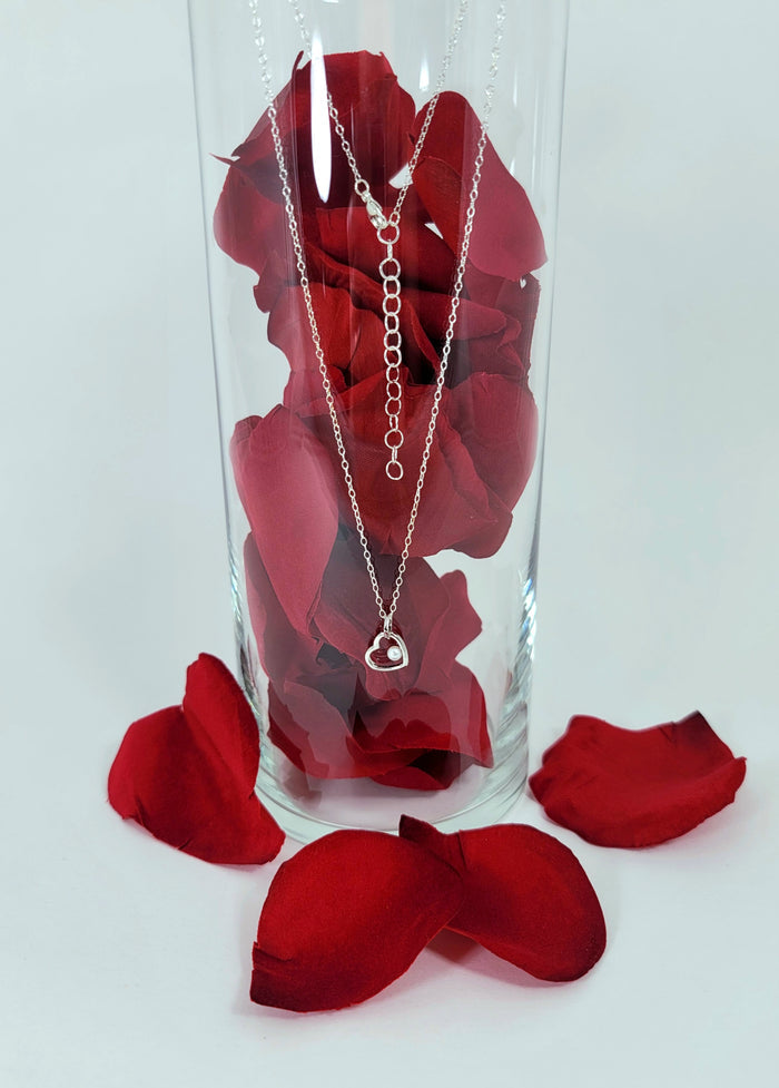 Silver Hearts Entwined Necklace