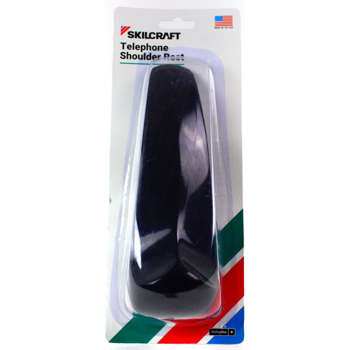 Skilcraft NSN5923859 Telephone Shoulder Rest Curved Shape Black, Brown/White