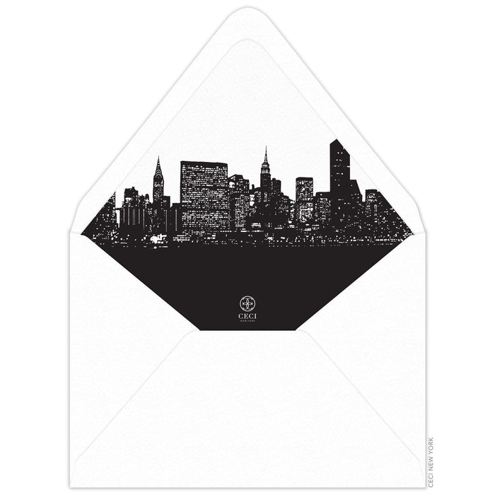 Skyline Invitation Envelope Liner