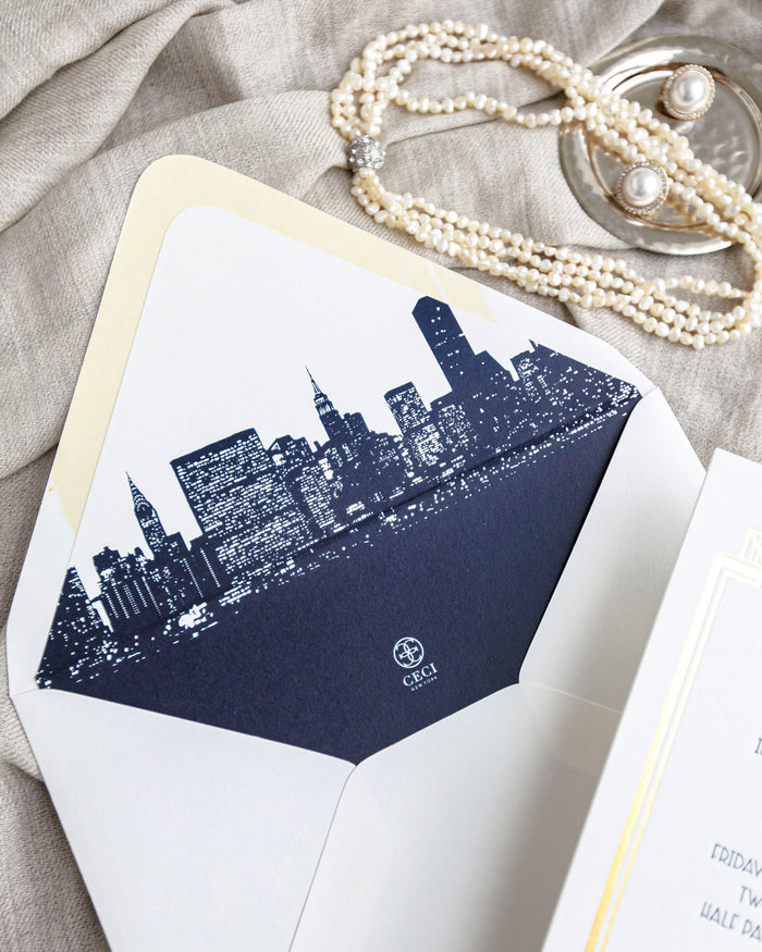 Skyline Invitation Envelope Liner