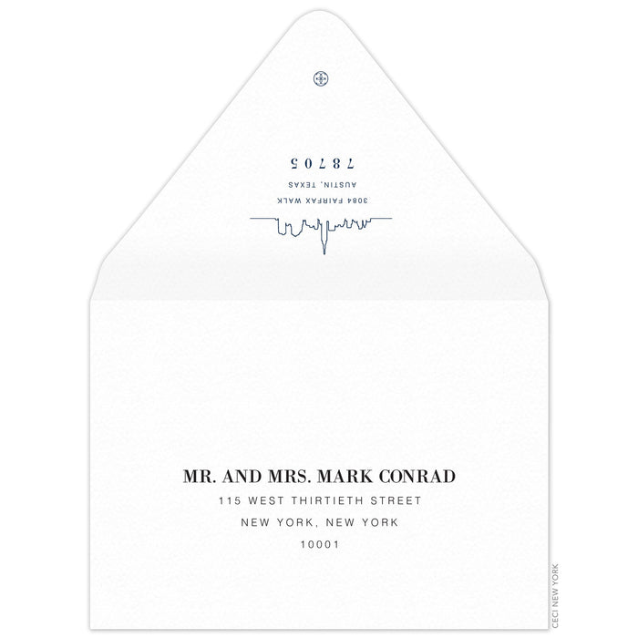 Skyline Silhouette Invitation Envelope