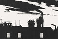 Skyline Silhouette Wall Mural-Wall Mural-Eazywallz