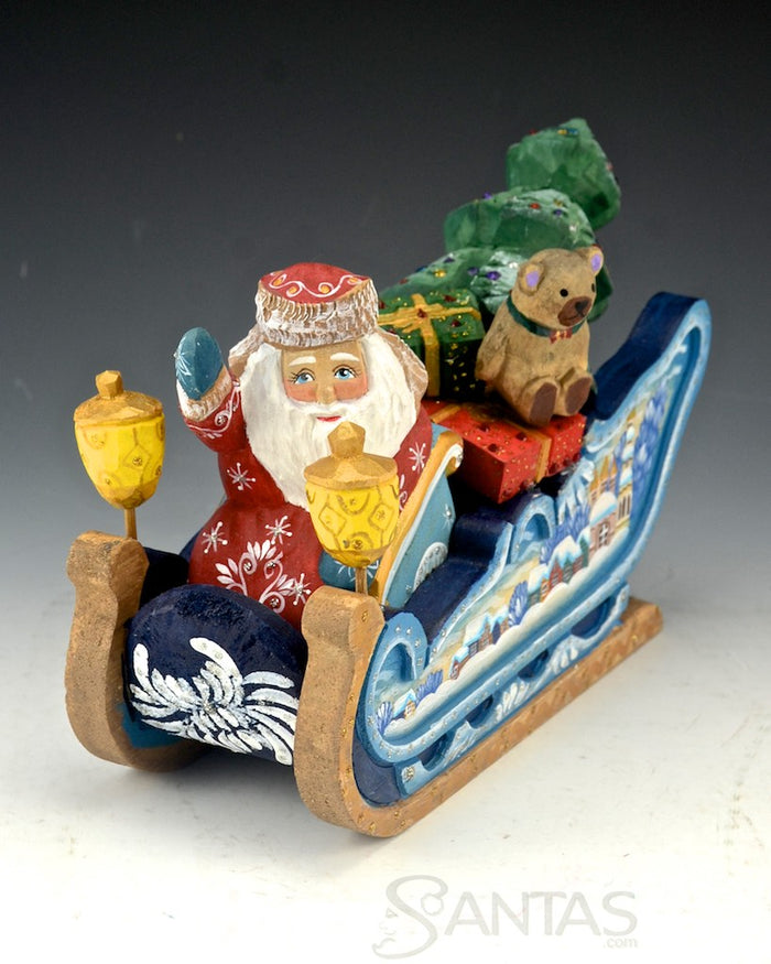 Sleighride Santa with Lantern and Gifts
