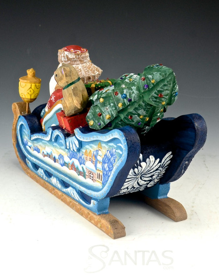 Sleighride Santa with Lantern and Gifts