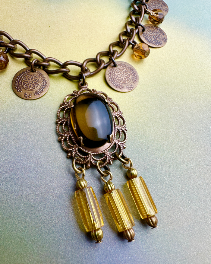 Smoky Topaz Tassel Pendant Kit