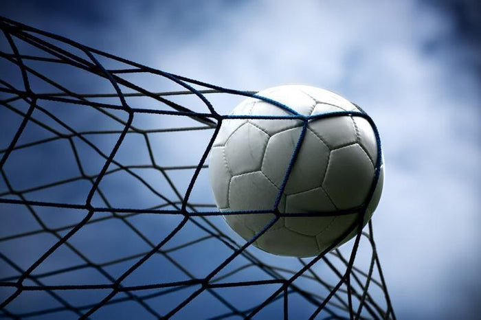 Soccer ball in the goal Wall Mural-Wall Mural-Eazywallz