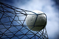 Soccer ball in the goal Wall Mural-Wall Mural-Eazywallz
