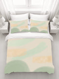 Soft Beige Organic Shape Minimal Pattern Duvet Cover