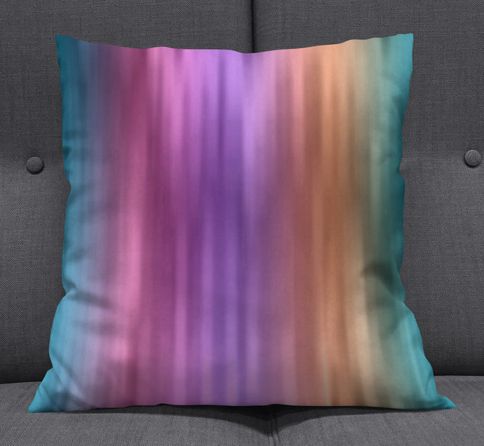 Soft Pastel Vertical Gradient Stripe Pattern Throw Pillow Cover