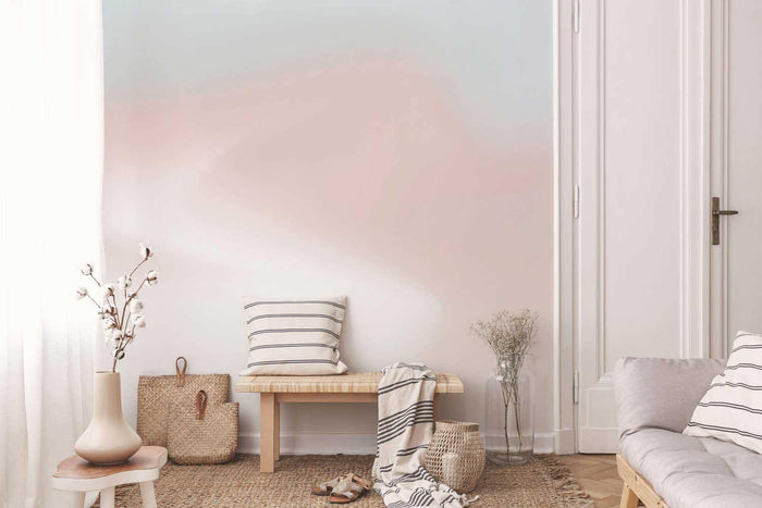 Soft Peachy Mint Gradient Wall Mural-Wall Mural-Eazywallz