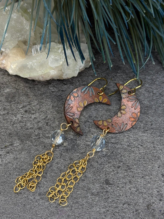 Southwest Moon Leather Earrings Complete Kit