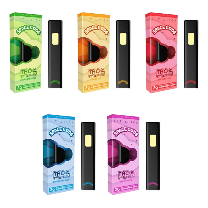 Space Gods Lit Stick 2g THC-A Disposable (5pk)