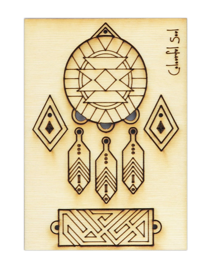 Geometric wood art from Colorful Soul